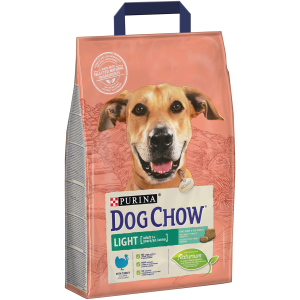 DOG CHOW LIGHT cu Curcan, 2.5 kg - punga