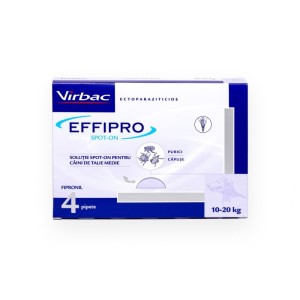 Effipro Dog M 134 mg Spot On (10 - 20 kg), 4 pipete