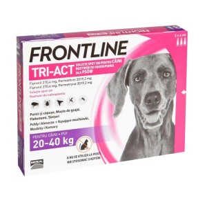 Frontline Tri-Act (20-40 kg) - 3 Pipete Antiparazitare
