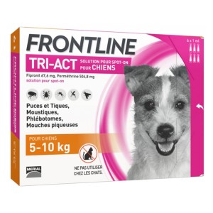 Frontline Tri-Act (5-10 kg) - 3 Pipete Antiparazitare