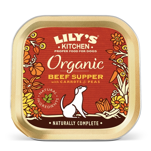 Lily’s Kitchen For Dogs Organic Beef Supper With Carrots & Peas 150g Lily's Kitchen