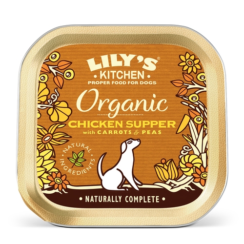 Lily’s Kitchen For Dogs Organic Chicken Supper With Carrots & Peas 150g Lily's Kitchen