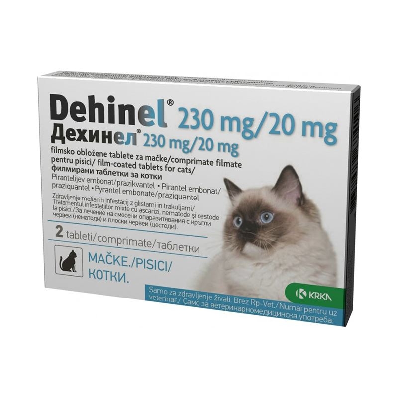 Dehinel Cat 230 mg / 20mg, 2 comprimate petmart
