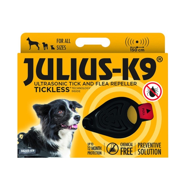 Dispozitiv impotriva capuselor si puricilor, Tickless JULIUS-K9-101BL, negru petmart