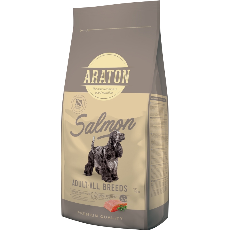 Araton Dog Adult Salmon & Rice, 15 Kg Araton imagine 2022
