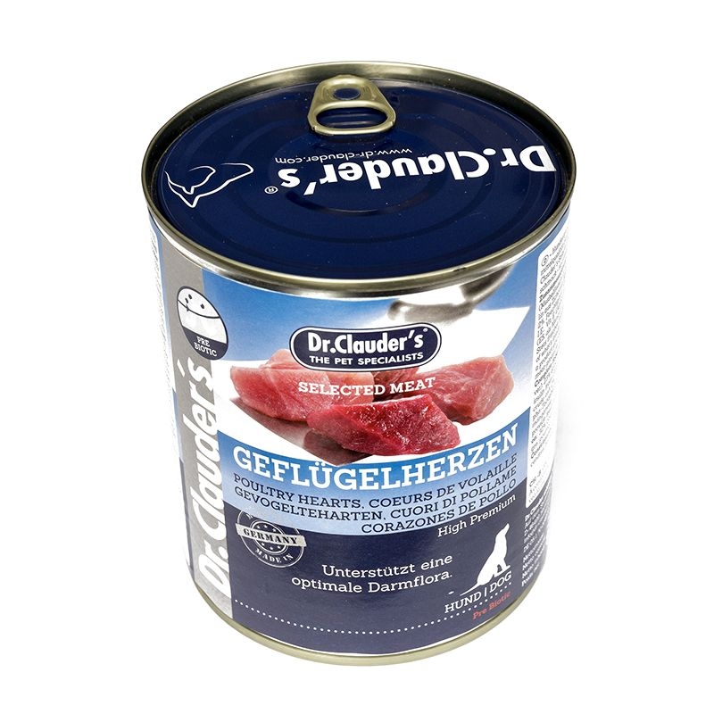 Dr. clauder's selected meat inimi de pui, 800 g