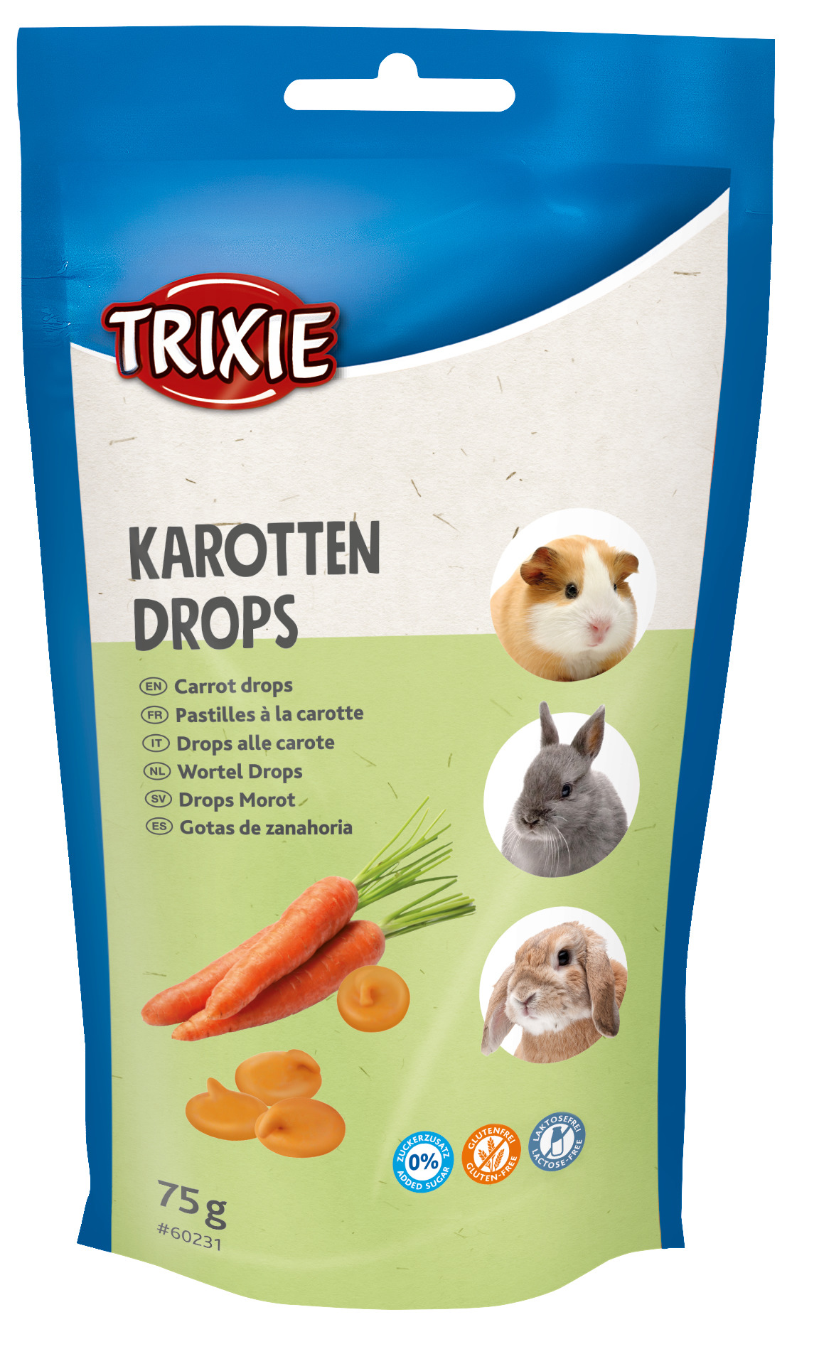 Drops din morcovi pentru rozatoare 75 g 60231