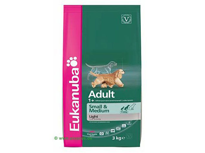 Eukanuba Adult Light Small & Medium Breed 15 Kg