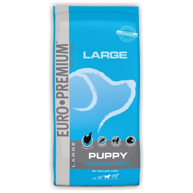 EURO-PREMIUM LARGE PUPPY, Chicken and Rice, 4 kg