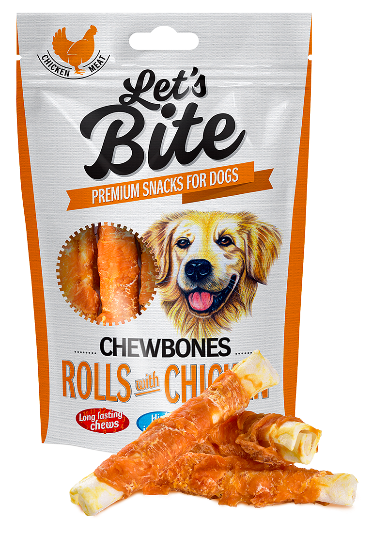 Brit let's bite chewbones rolls with chicken, 110g