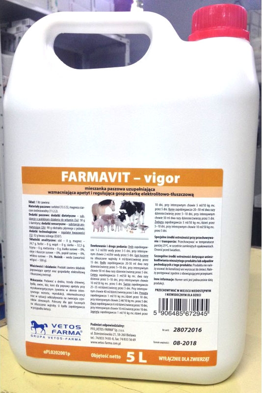 FARMAVIT VIGOR, 5 L petmart