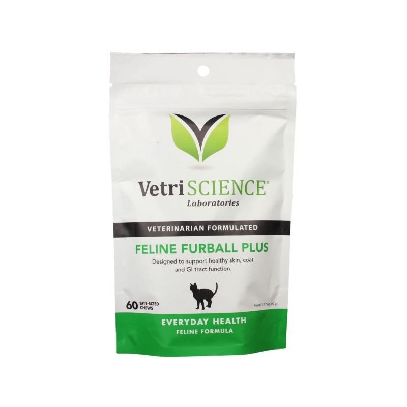 Feline furball plus bite-sized chews, 60 tablete