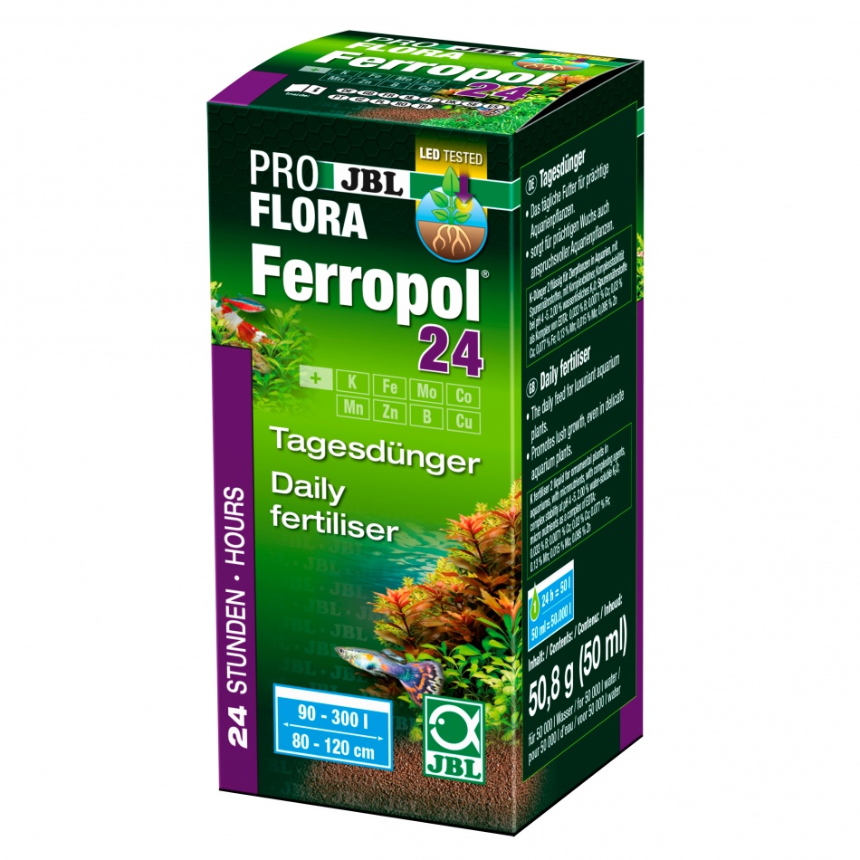Fertilizant lichid JBL Ferropol 24 50 ml pentru 50000 l JBL