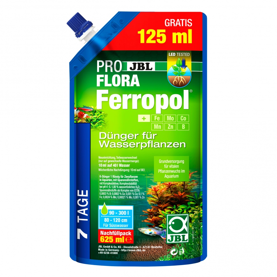 Fertilizant lichid JBL Ferropol Refill 625ml pentru 2500 L JBL