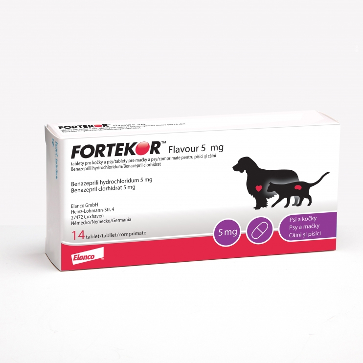 Fortekor 5 mg (5-20 kg), 14 tablete Elanco imagine 2022