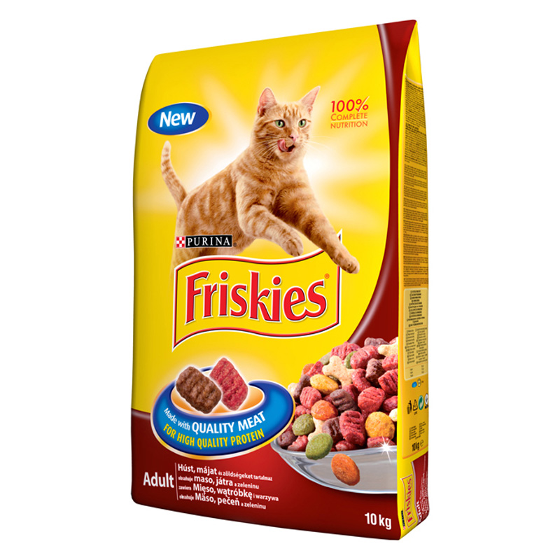 Friskies pisica adult vita si pui, 10 kg