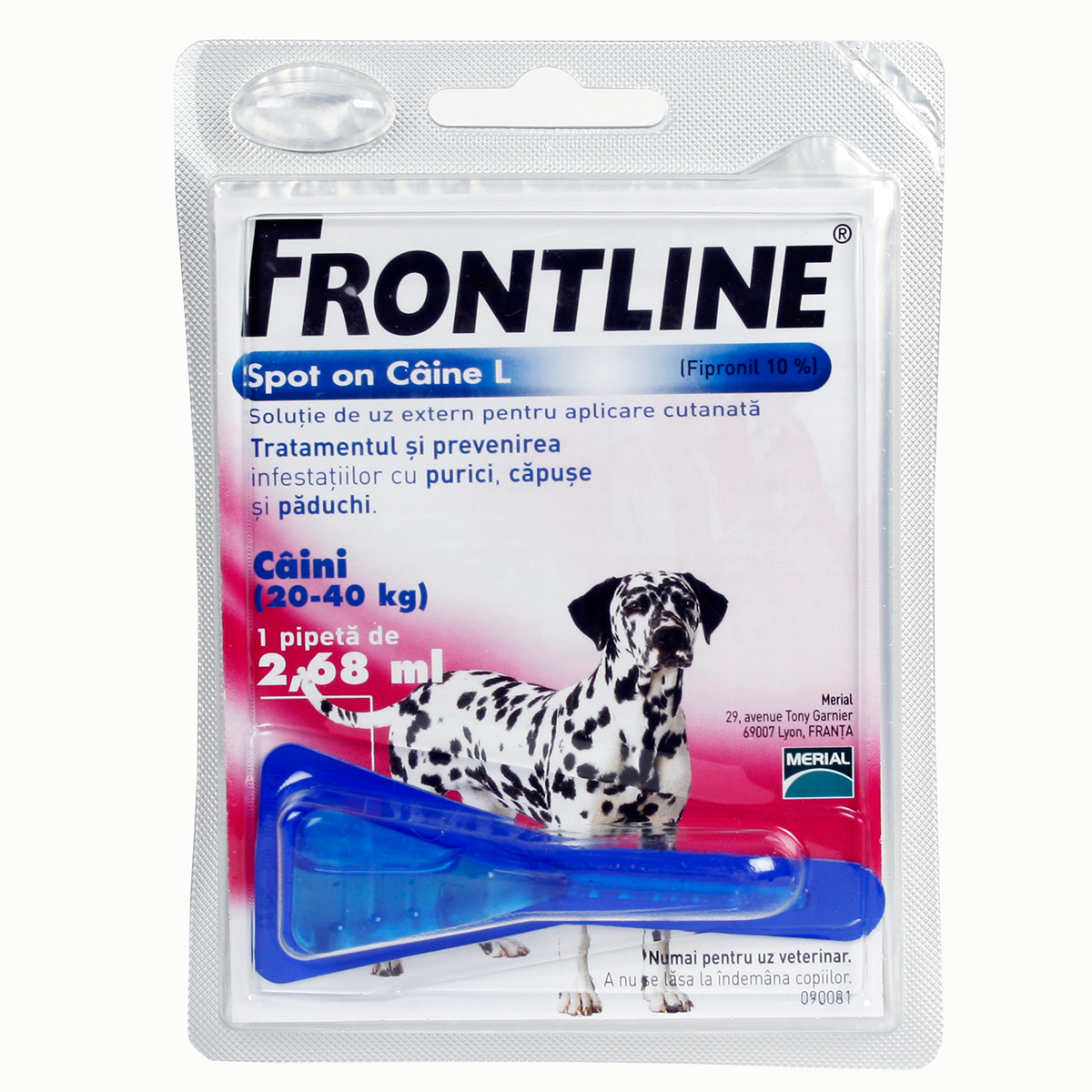 Frontline Spot On L (20-40 kg) – 1 Pipeta Antiparazitara Merial