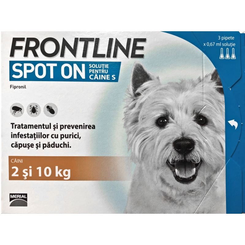 Frontline Spot On Caine S (2-10 kg) - 1 Pipeta Antiparazitara