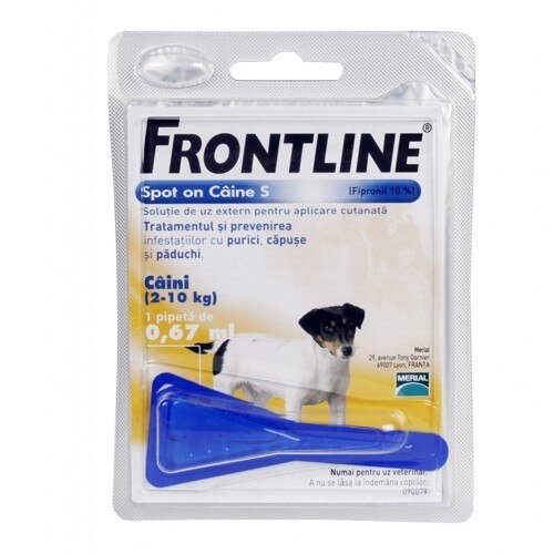 Frontline Spot On S (2-10 kg) – 1 Pipeta Antiparazitara Merial