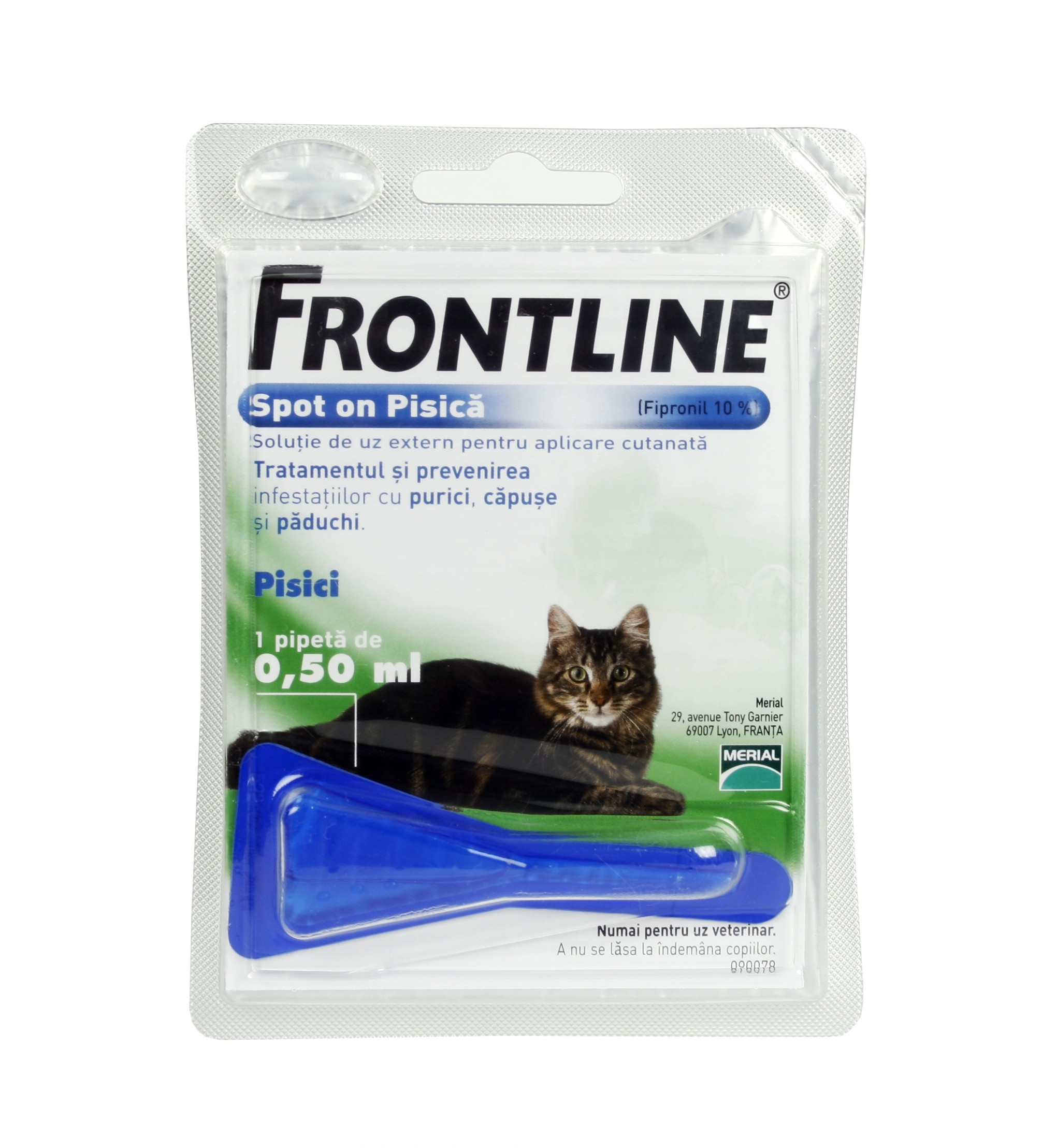 Frontline Spot On Pisica – 1 Pipeta Antiparazitara Merial imagine 2022