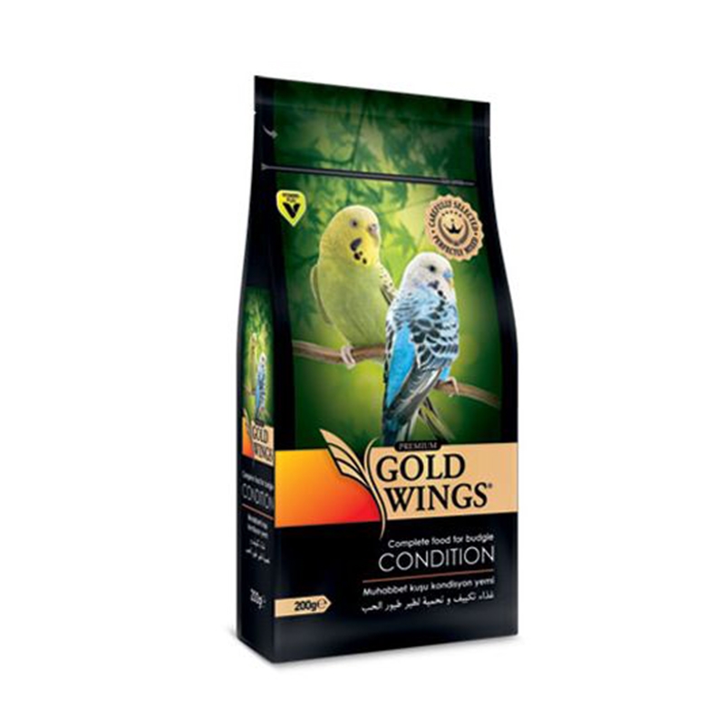 Mancare completa premium pentru pielea si penajul perusilor, gold wings premium budgie condition, 200 g