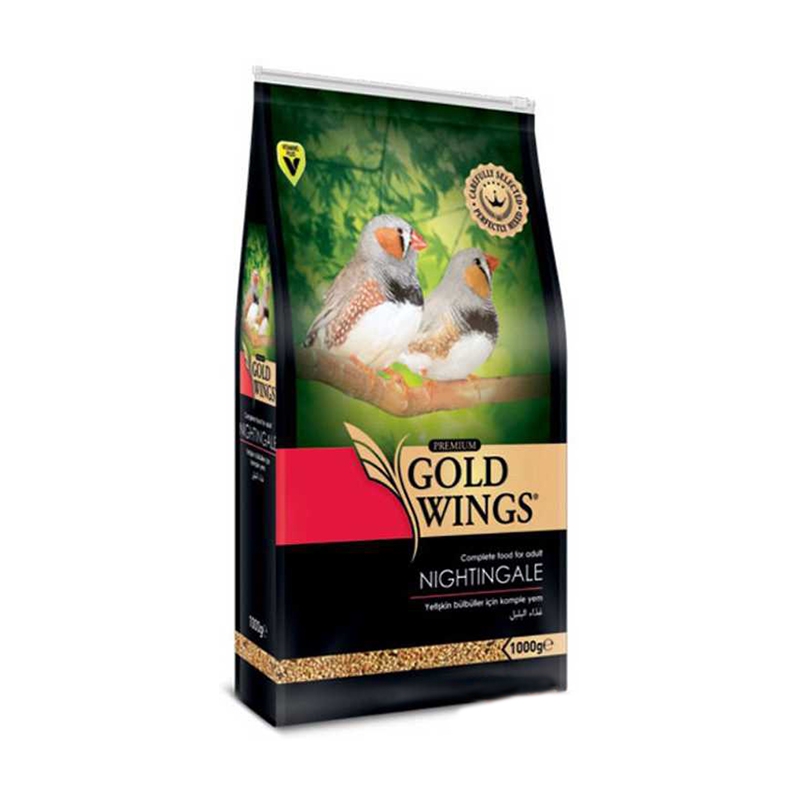 Mancare completa premium pentru pasari exotice, gold wings premium nightingale/ exotice, 1 kg