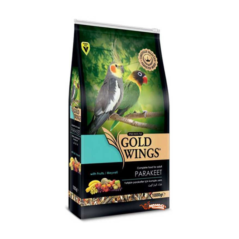 Mancare completa Premium pentru nimfe, Gold Wings Premium Parakeet, 1 kg Gold Wings