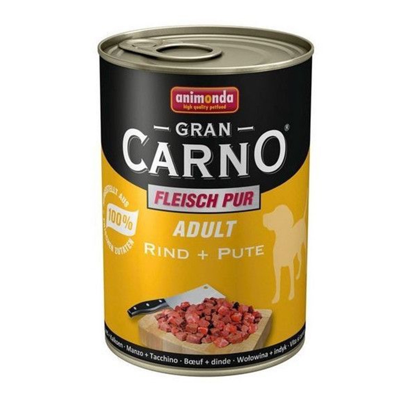 Hrana umeda caini, Grancarno Adult Dog Curcan + Rata, 400 g Animonda imagine 2022
