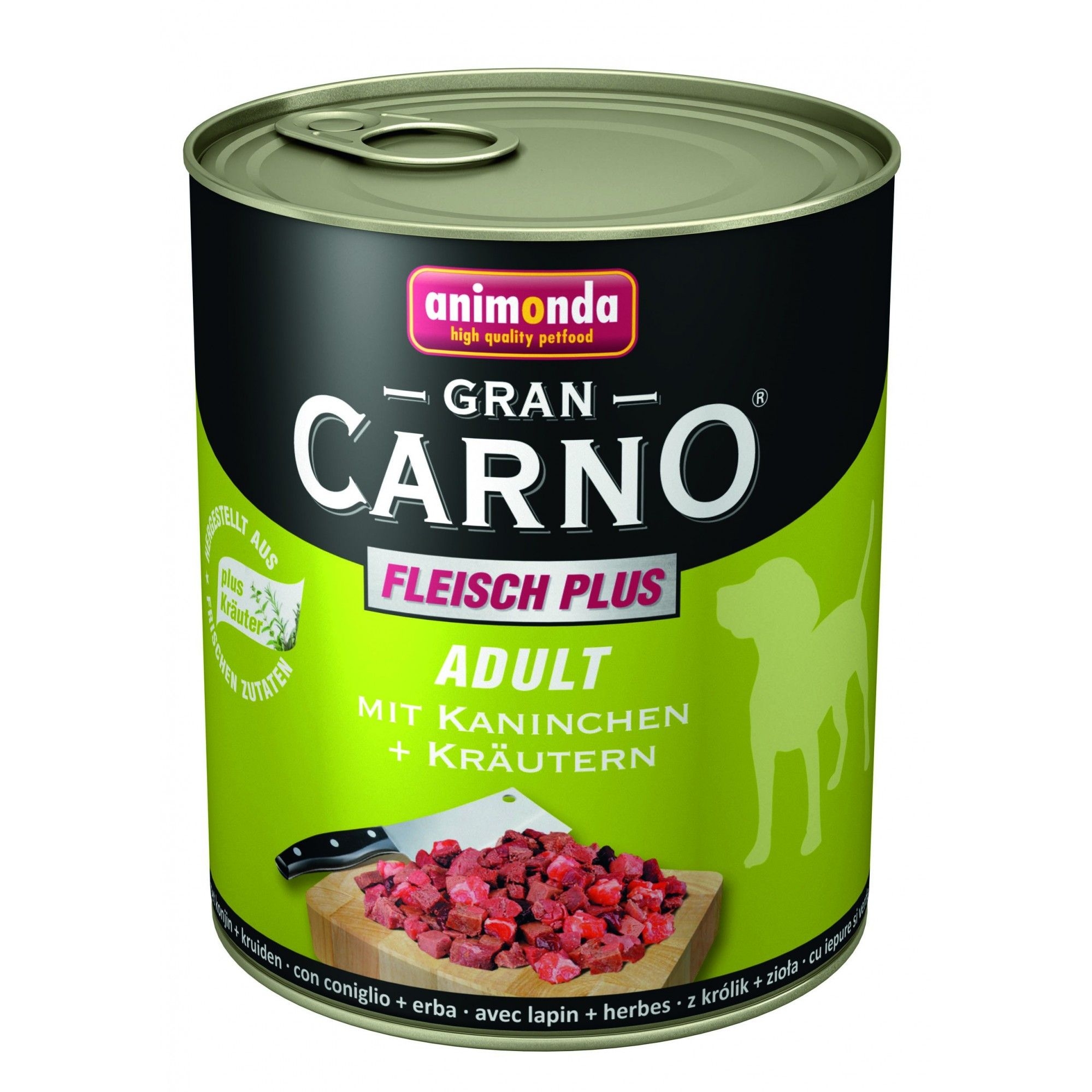 Hrana umeda caini, Grancarno Adult Dog Iepure + Verdeata, 800 g imagine