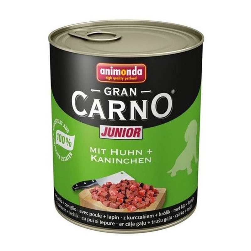 Hrana umeda caini, Grancarno Junior Dog Pui + Iepure, 800 g imagine