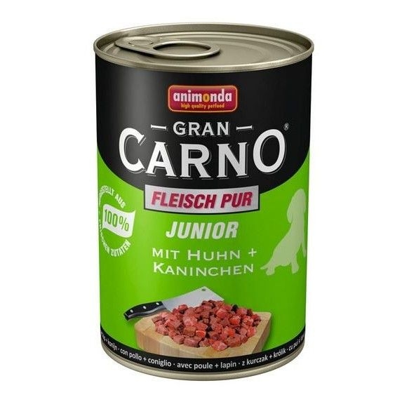 Hrana umeda caini, Grancarno Junior Dog Vita + Pui, 400 g imagine