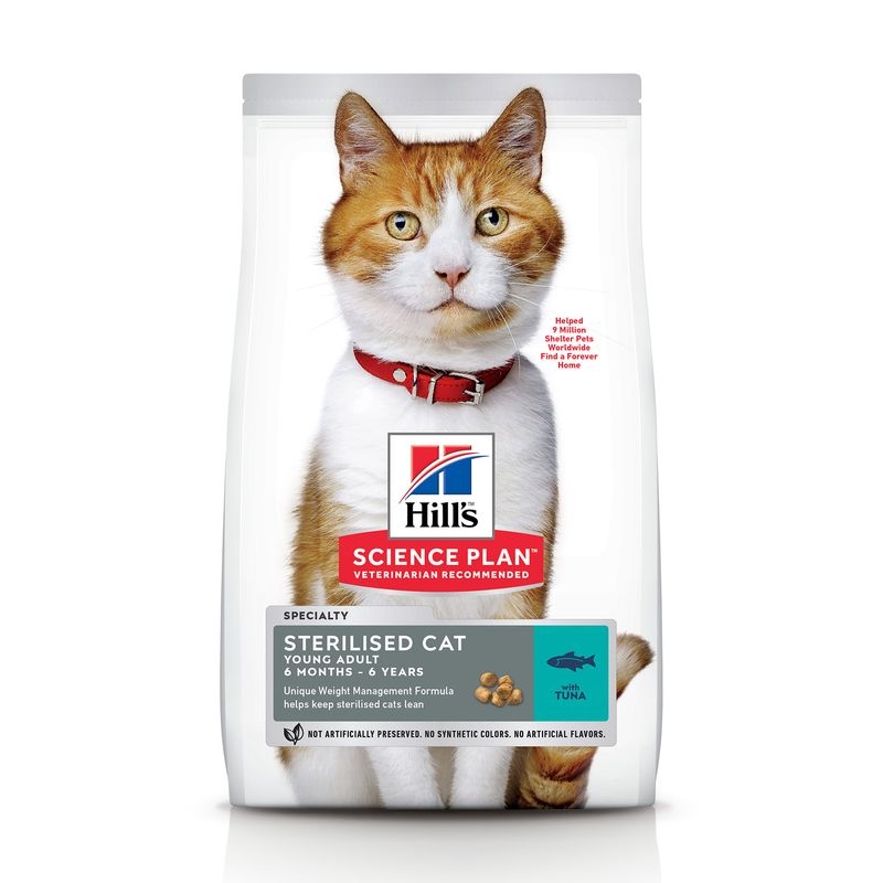 Hill's sp sterilised cat young adult hrana pentru pisici cu ton 1.5 kg