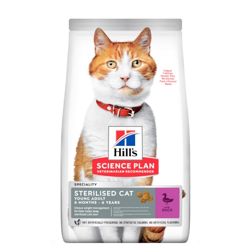 Hill’s SP Feline Young Adult Sterilised Duck, 1.5 kg Hill's