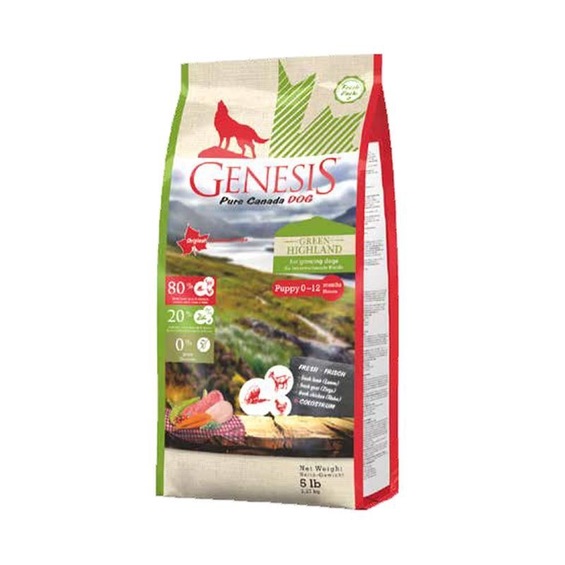 Hrana Din Ingrediente Naturale Pentru Caini Genesis Pure Canada Green Highland Puppy 11.79 Kg Genesis