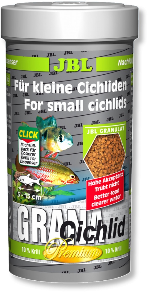 Hrana granule premium pentru ciclide JBL Grana-Cichlid 250 ml Refill JBL imagine 2022