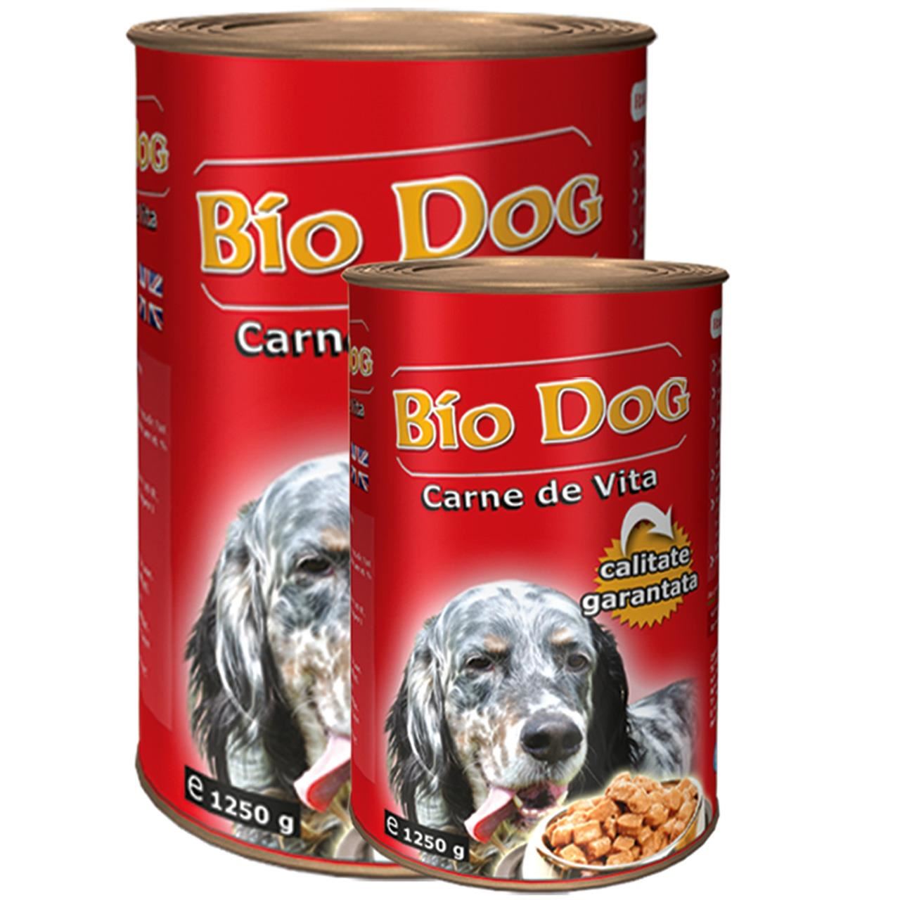 Hrana umeda pentru caini Biodog, vita 1250 g BIODOG