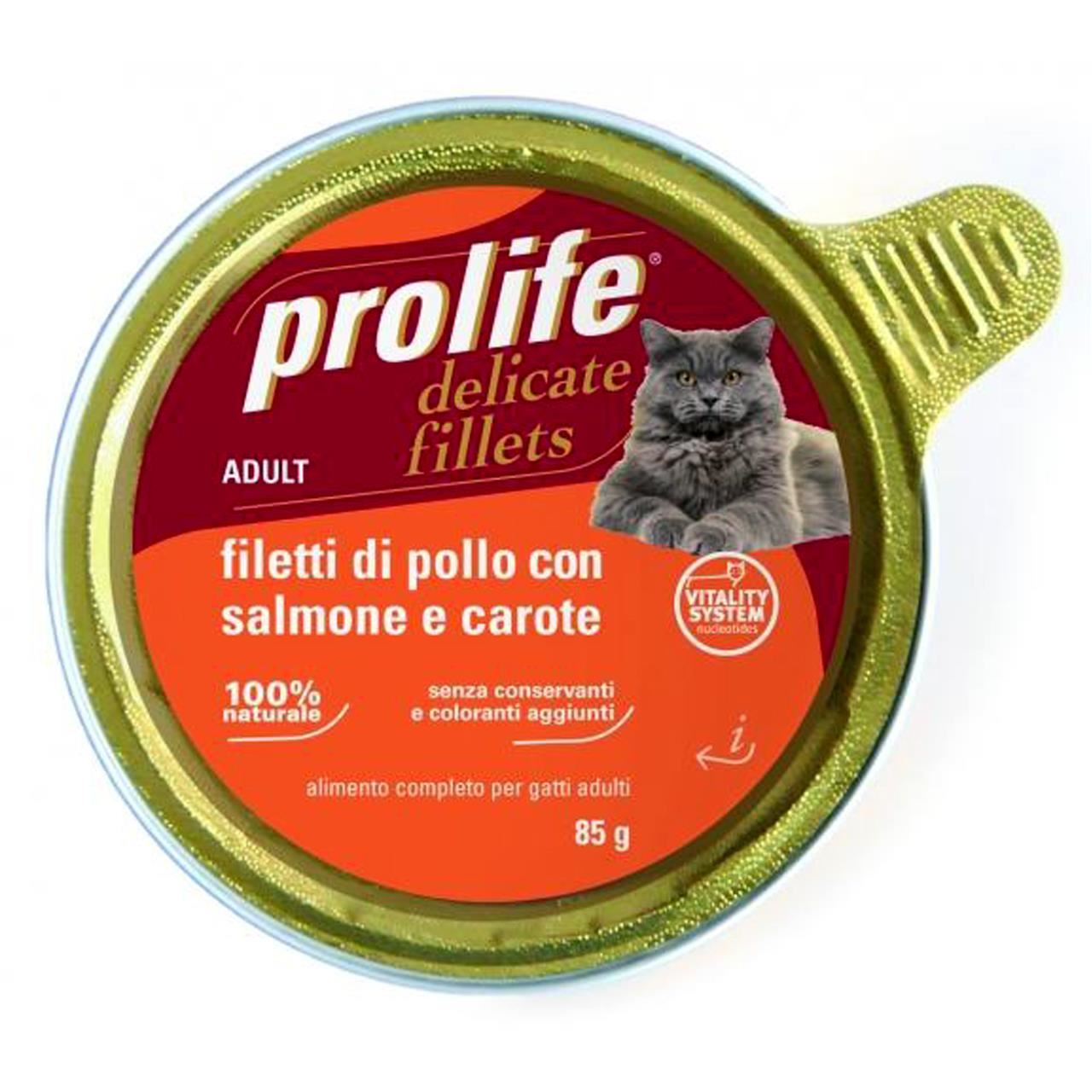 Hrana Umeda Pentru Pisici Premium Prolife Adult File Pui & Somon & Morcovi Cv 85 Gr petmart.ro