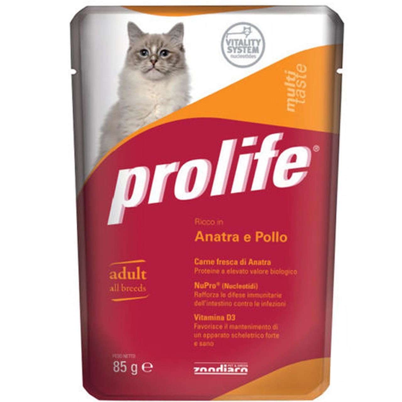 Hrana Umeda Pentru Pisici Premium Prolife Adult Rata/ Pui Plic 85gr/26605 petmart.ro