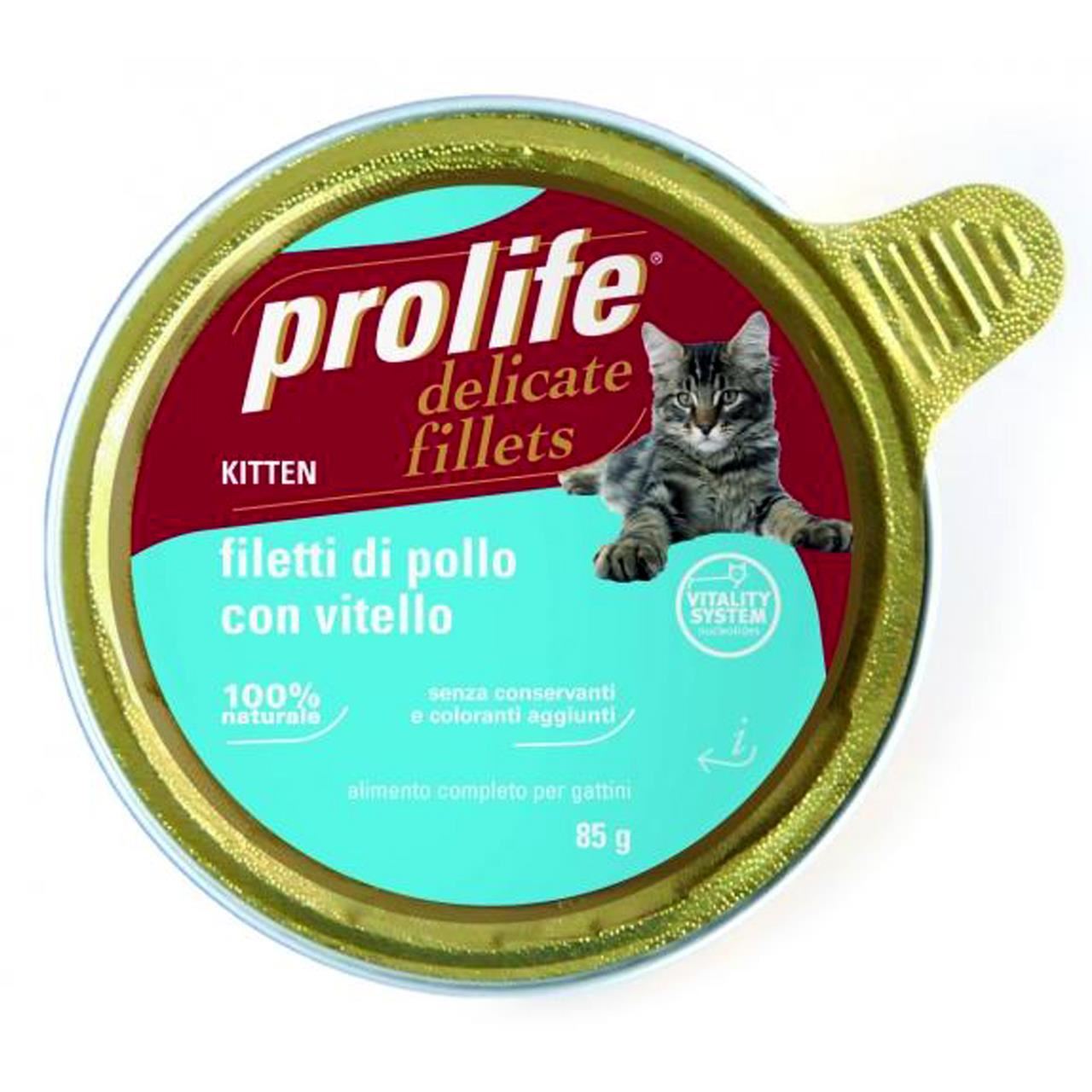 Hrana Umeda Pentru Pisici Premium Prolife Junior File Pui & Vita Cv 85 Gr petmart.ro