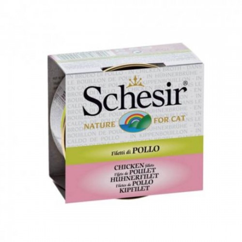 Schesir pisica pui in suc natural 70 g conserva