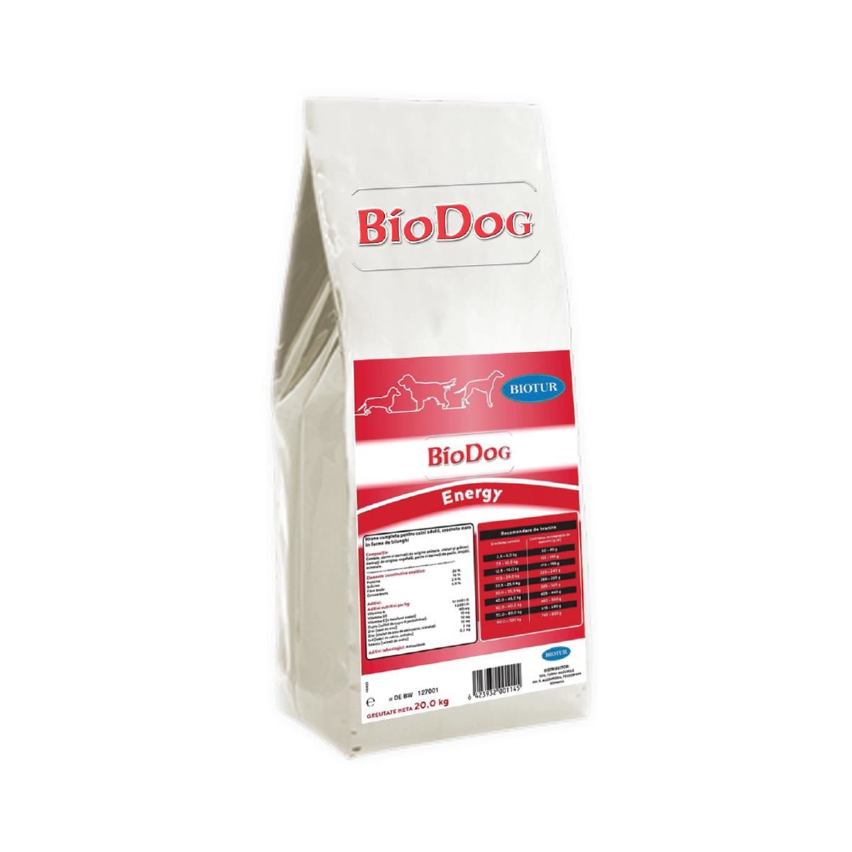 Hrana Uscata Pentru Caini Biodog Energy 20 Kg BIODOG