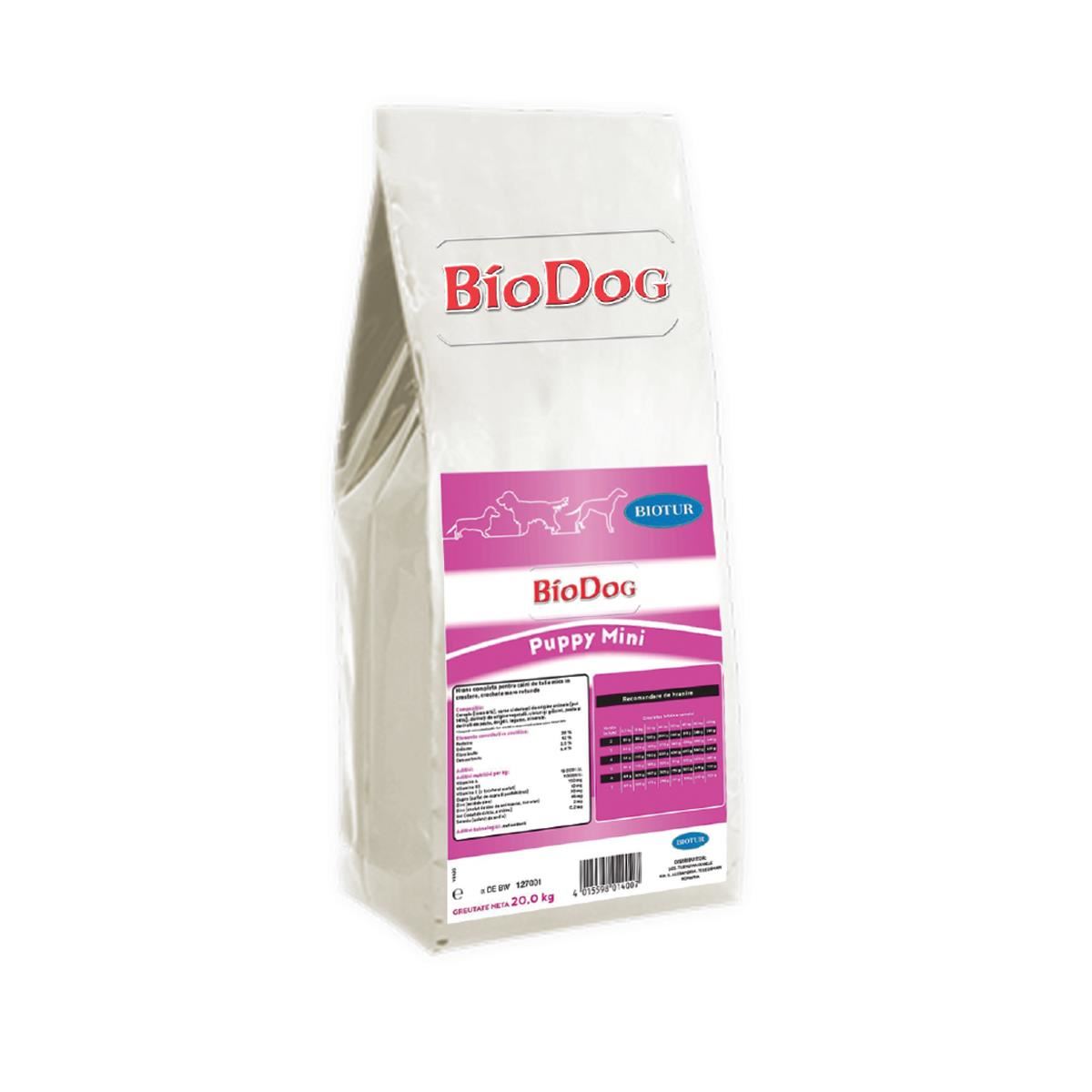 Hrana Uscata Pentru Caini Biodog Puppy Mini 20 Kg BIODOG