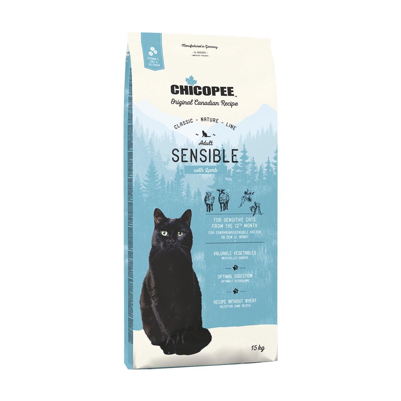 Hrana Uscata Pentru Pisici Super-premium Chicopee Cat Cnl Adult Sensible Lamb 15kg/5276115 CHICOPEE