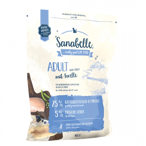 Hrana uscata pisici, sanabelle adult cu pastrav, 400 g