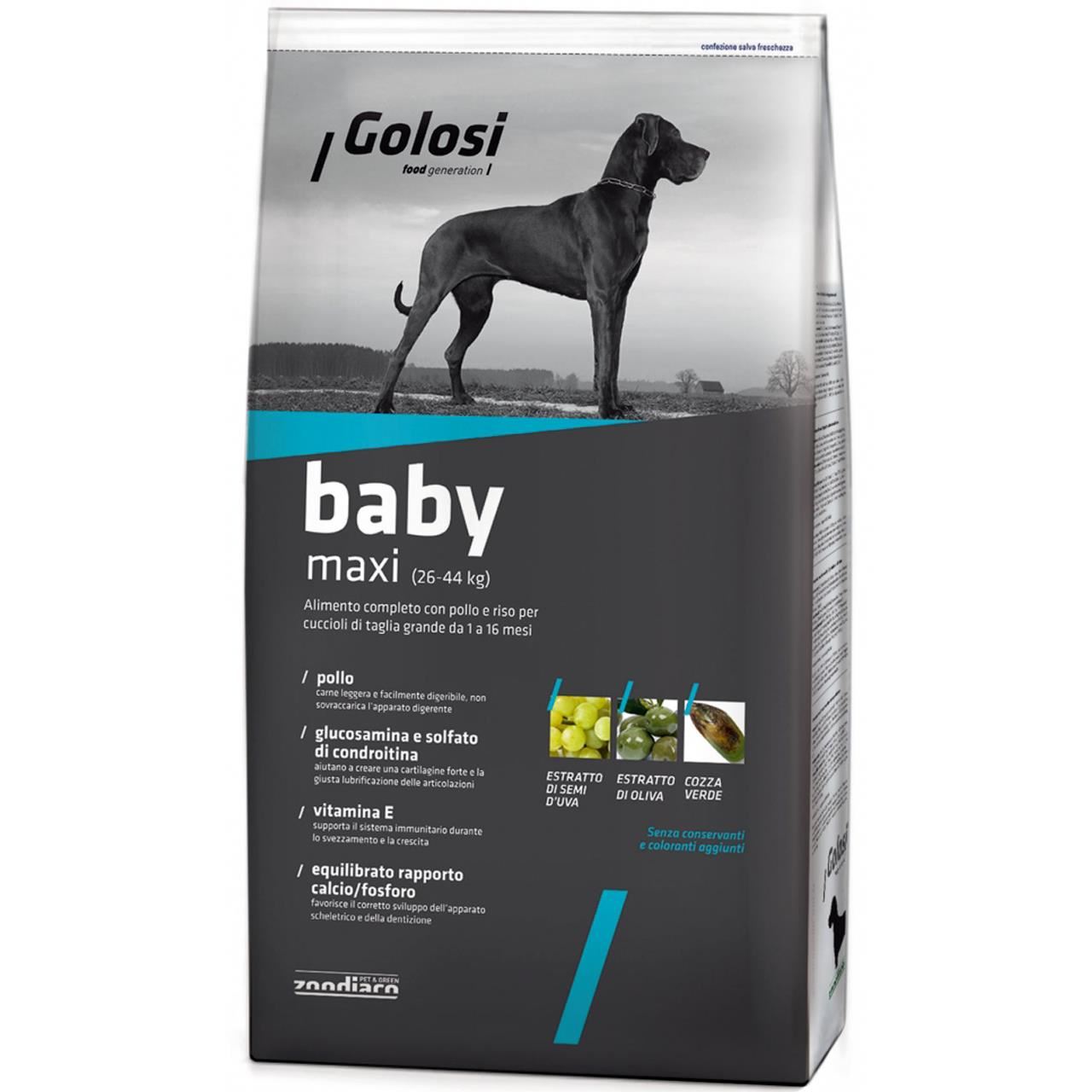 Hrana Uscata Premium Pentru Caini Golosi Dog Baby Maxi 12kg GOLOSI