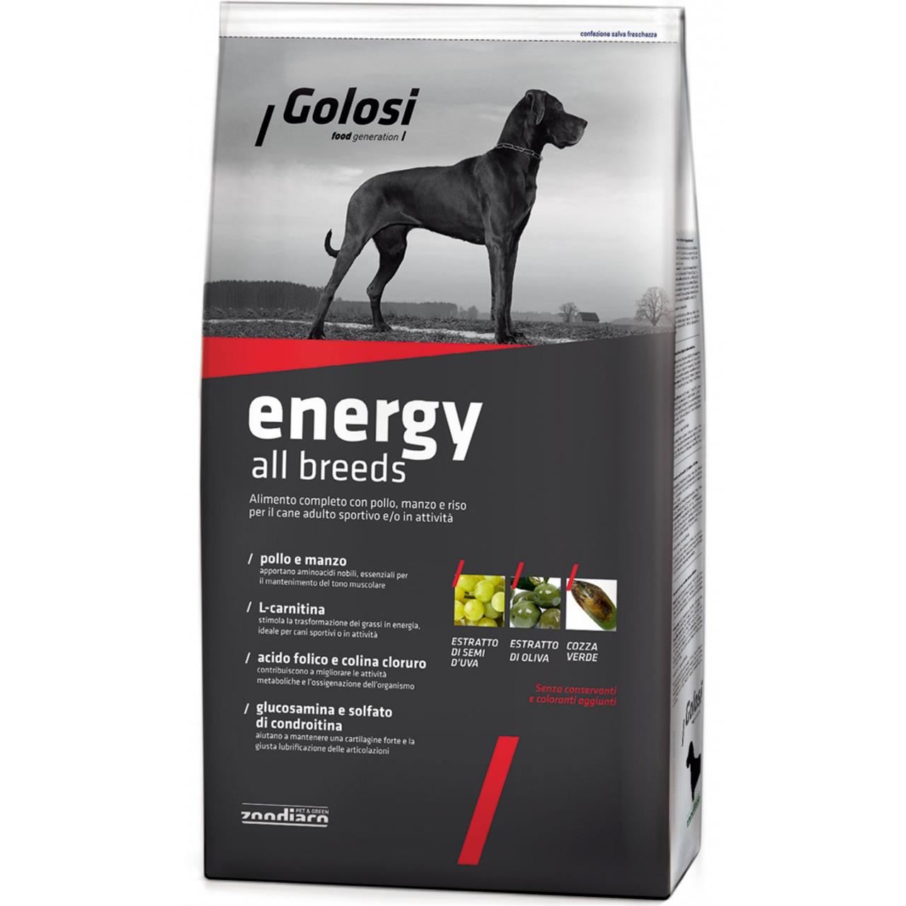 Hrana Uscata Premium Pentru Caini Golosi Dog Energy 12kg GOLOSI