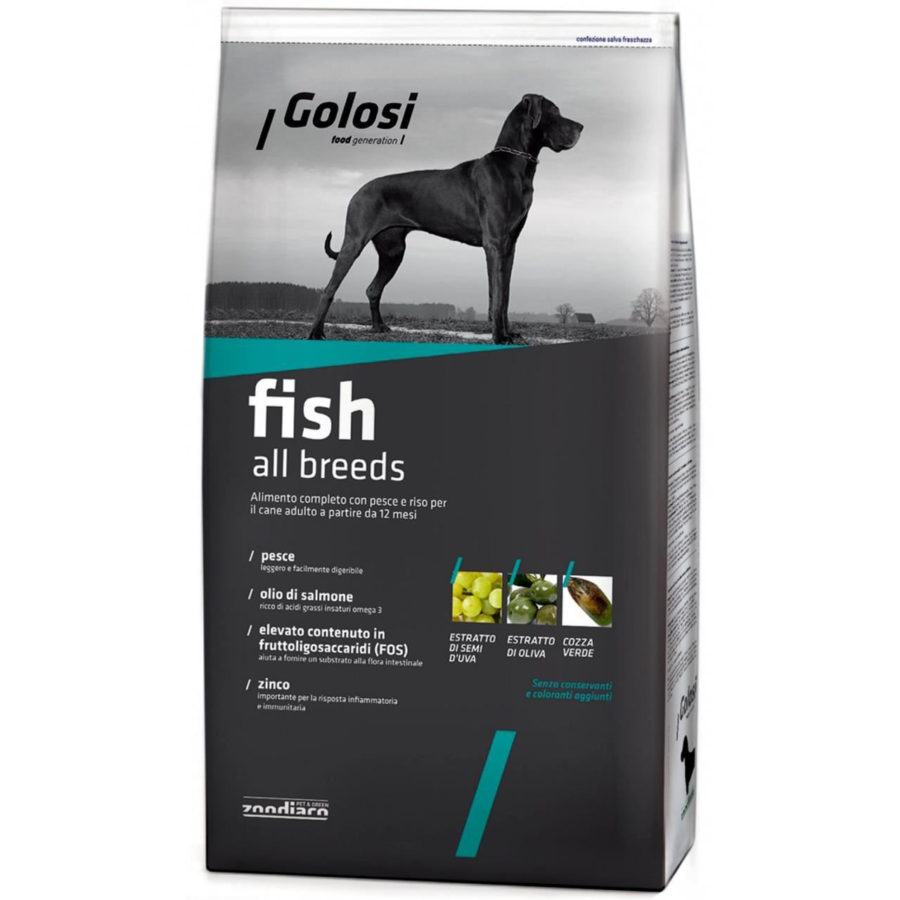 Hrana Uscata Premium Pentru Caini Golosi Dog Fish 12kg GOLOSI