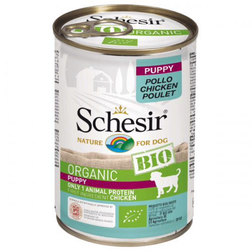 Hrana umeda pentru caini, Schesir Bio Puppy, 400 g petmart.ro imagine 2022