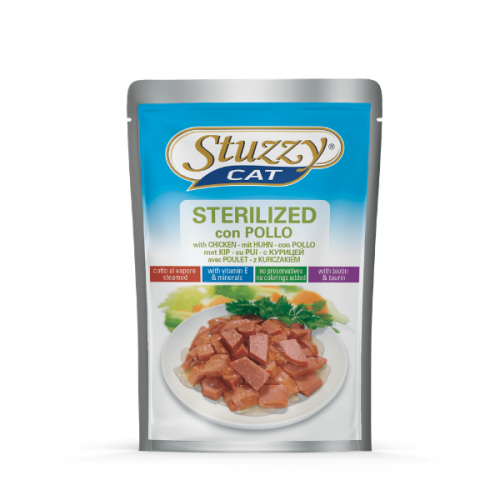 Hrana umeda pisici, stuzzy sterilised cu pui, 100 g