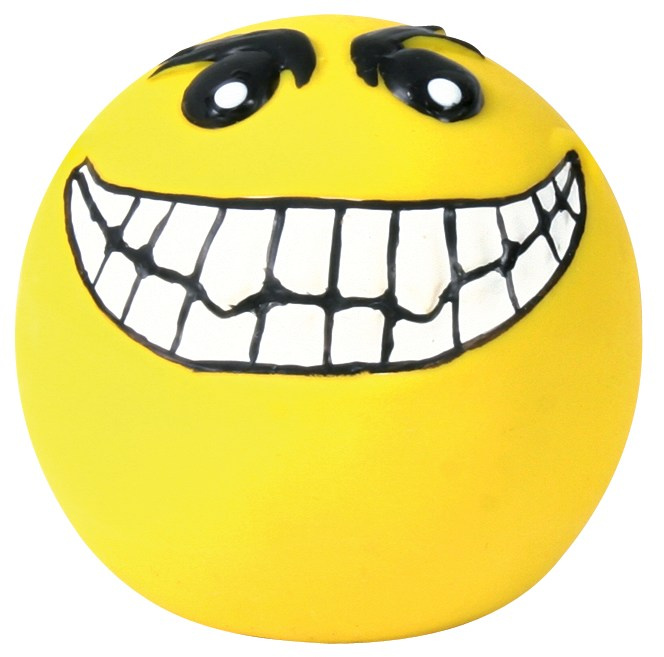 Jucarie minge smiley latex 6 cm cu sunet 35266